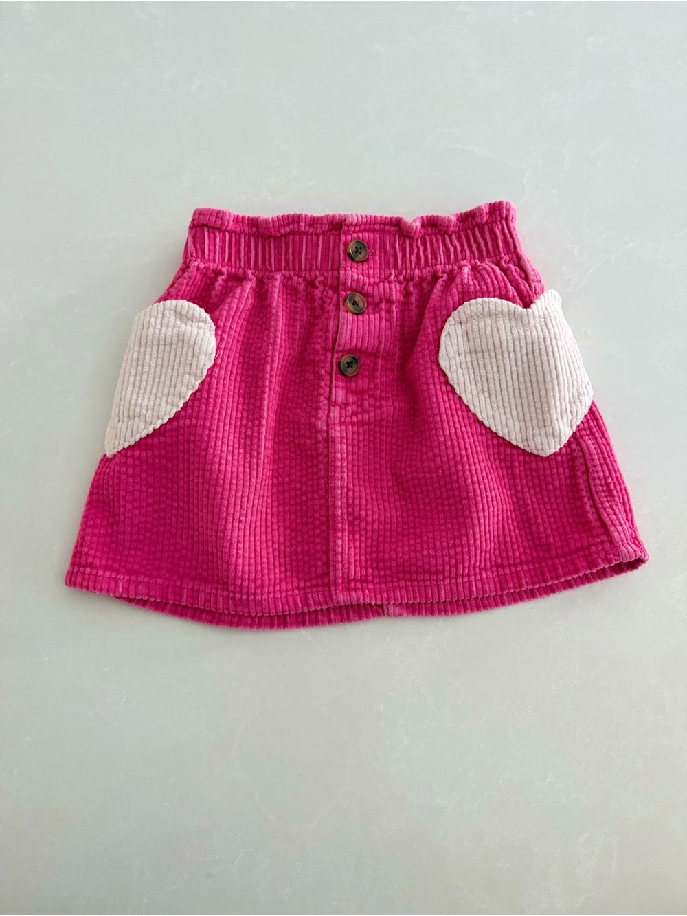 Old Navy Toddler Corduroy Skirt w. Heart Pockets • Size 4T